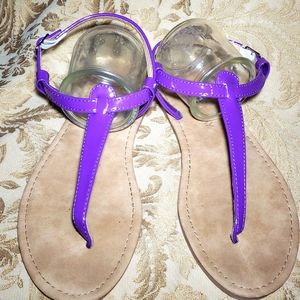 Y2K Funky Purple ankle wrap sandals